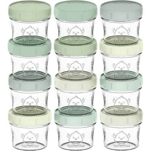 Prep Jars Baby Food Storage Glass Containers - Sage