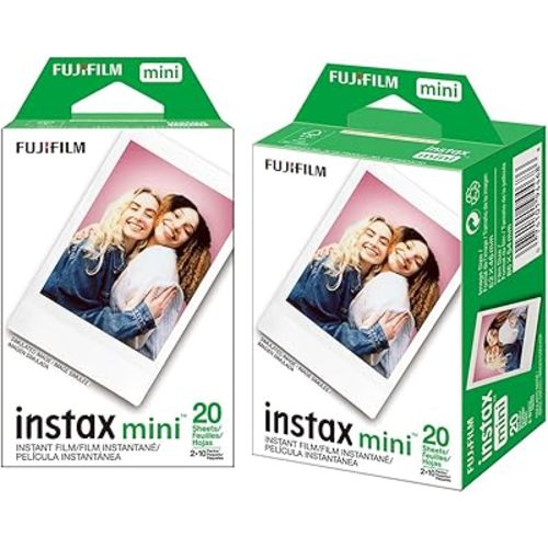 Fujifilm Instax Mini Instant Film, 2 x 10 Shoots X 2Pack (Total 40 Shoots) Value Set