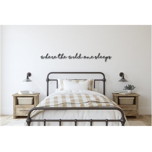Where the wild one sleeps cutout | Bedroom nursery sign | Kids bedroom decor | Nursery wall decor | Child's room wall decor