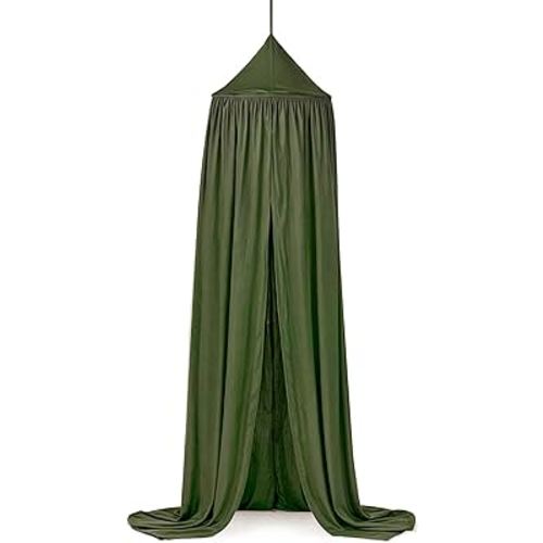 Green Bed Canopy, Hanging Round Dome Mosquito Net Curtains Tent Canopies Over Corner Cute Princess Style Decoration Crib Ceiling Castle For Girls Baby Kids Boys Child Nursery Bedroom Reading Nook Play