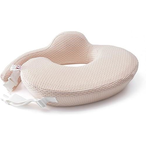 QSTEHEML Nursing Pillow for Breastfeeding - Adjustable Breastfeeding Pillows for Women with More Support & Removable Cover, Baby Feeding Pillow for Newborn Moms and Baby Essentials,Beige