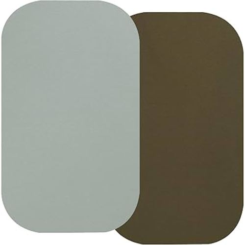 100% Organic Cotton Bassinet Sheets Compatiable with Baby Delight Beside Me Dreamer Bassinet & Mika Mikcy Bedside Sleeper, 2 Pack Jersey Knit Fitted Sheet for Baby, Olive and Sage