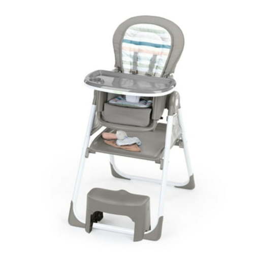 Ingenuity Proper Positioner Create Up! Multi-Mode Folding High Chair - Covertible Activity Desk and Tower, 9 Modes of Use, Soulful Skies, Ages 0 Months to 5 Years