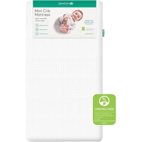Newton Baby Mini Crib Mattress 24" x 38" - 100% Breathable Proven to Reduce Suffocation Risk, 100% Washable - Removable Cover Included, GREENGUARD Gold