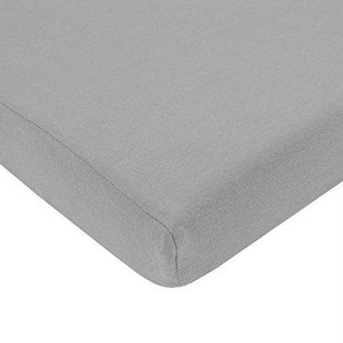 American Baby Company Supreme Fitted Crib Sheet 28" x 52", Enhanced Thickness for Soft, Breathable Neutral 100% Cotton Jersey Comfort, Gray, for Boys and Girls