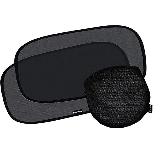 Enovoe Car Window Shade for Baby - (2 Pack) UV Protection Breathable Mesh Baby Window Covers - Sun Shade Blocker, Cling Windows Cover - Glare Shield and UV Rays Protection for Your Child - XL 25"x16"