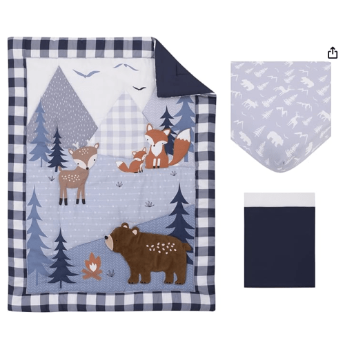 Little Love by NoJo National Park Navy Buffalo Check, Gray, Blue, and – NoJo Baby