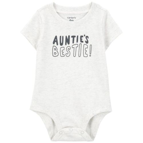 Baby Auntie's Bestie Short-Sleeve Bodysuit - Gray - Carter's | Carter's