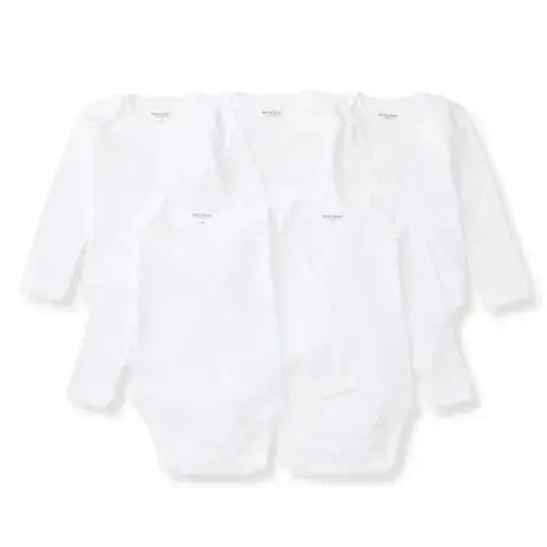 Bee Essentials Organic Long Sleeve Baby Bodysuit 5 Pack – Burt's Bees Baby