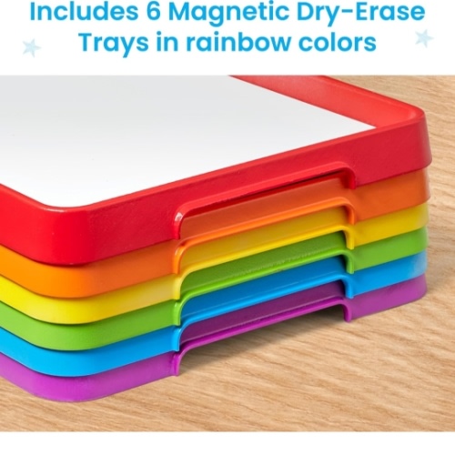 Amazon.com: hand2mind Magnetic Dry Erase Activity Trays, Stackable Trays for Classroom, Magnetic Letter Trays, White Boards for Kids, Science of Reading Classroom Materials, Teacher Classroom Supplies : Toys & Games