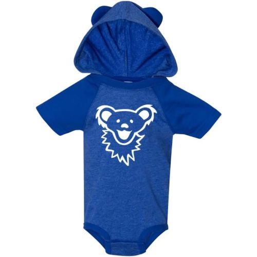 Dancing Bear Face Hooded Baby One Piece