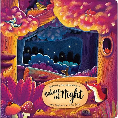 Discovering the Hidden World of Nature at Night (Happy Fox Books) Board Book for Kids Ages 3-6 to Learn About Nocturnal Forest Animals - Unique Pages, Fun Facts, and Vocabulary Words (Peek Inside)