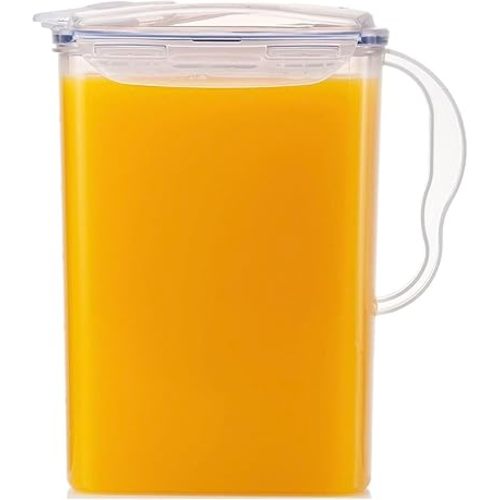 LocknLock Aqua Fridge Door Water Jug | Clear Pitcher | BPA Free Plastic Pitcher with Lid | 3 Quart Pitcher with Lid for Water, Juice, Tea & More Beverages, Clear