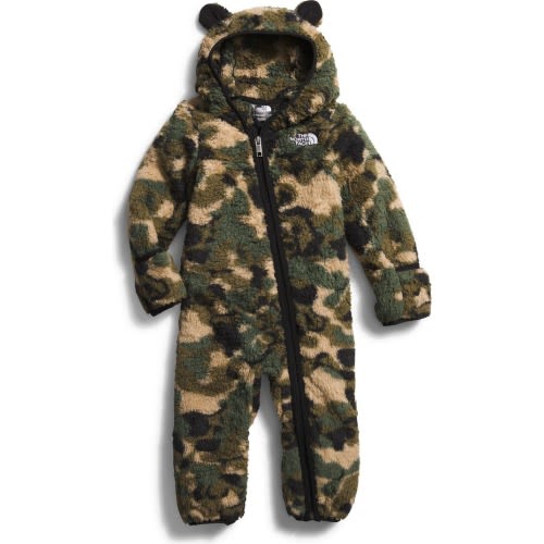 Baby Baby Bear Hooded Romper, 6-12M, Military Olive Camo Texture