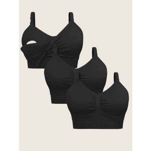 Wash Wear Spare® Pumping Bra Three Pack | Black – Kindred Bravely