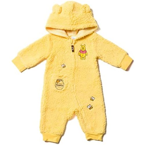 Disney Winnie The Pooh Mickey Mouse Lilo & Stitch Jack Skellington Monsters Inc Baby Zip Up Coverall Newborn to Infant Sizes