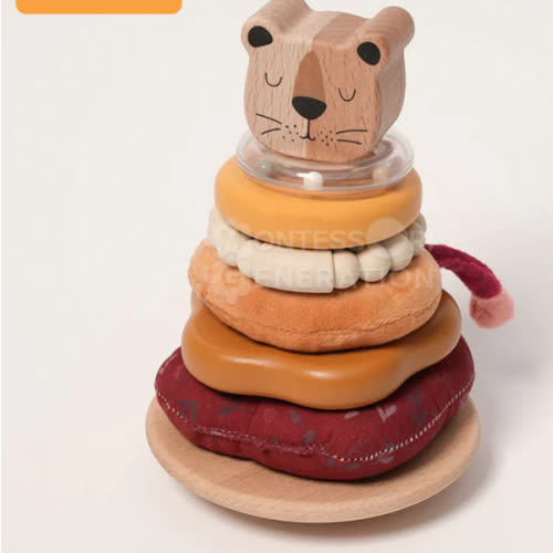 Montessori Little Lion Stackker - Adorable & Educational!