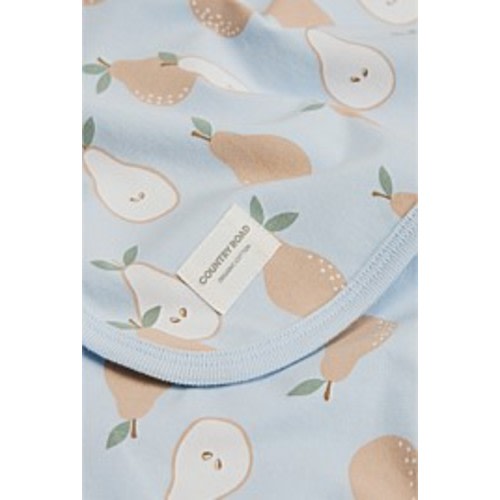 Powder Blue Organically Grown Cotton Fruit Blanket - Accessories | Country Road
