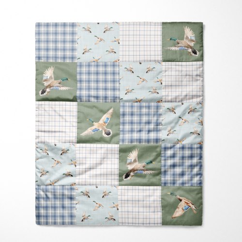 Organic Cotton Baby Quilt | Duck Hunting