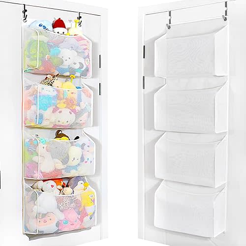 Upgraded Over the Door Stuffed Animal Organiser – Original Design & Patented, Adjustable No-Damage Hooks, Stuffy storage 3D Design with 50% More Capacity, Perfect for Stuffed Animal Storage