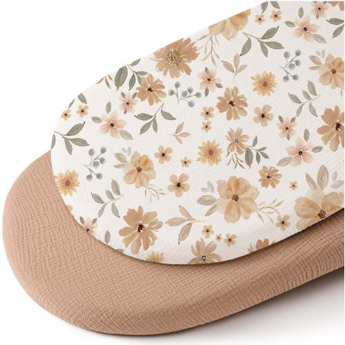 Muslin Bassinet Sheets for Baby Boy Girl,Breathable Baby Bassinet Sheets Fitted for Bassinet,Oval Rectangle,Hourglass,Bassinet Mattress/Pad,Soft Cotton 2 Pack