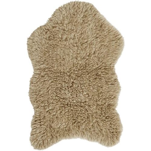 Lorena Canals-Woolable Bedside Rug. Sheep of The World Woolly in Color Beige Sheep - Handmade in Natural high Pile Undyed Wool-Size: 2' 5" x 3' 7"