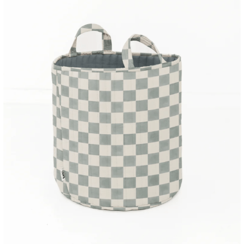 Breeze Storage Basket - blue check
