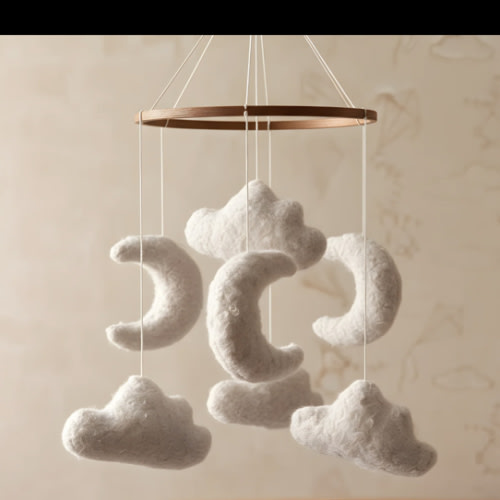 Wyld Bub. Marshmallow Sky - Baby Mobile