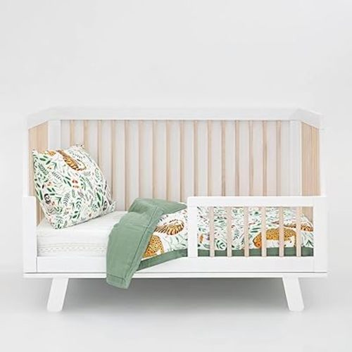 Little Unicorn Cotton Muslin Toddler Bedding | 3-Piece Set | Comforter, Crib Sheet, Envelope Pillowcase | Super Soft & Breathable | Printed Designs for Boys and Girls | Machine Washable