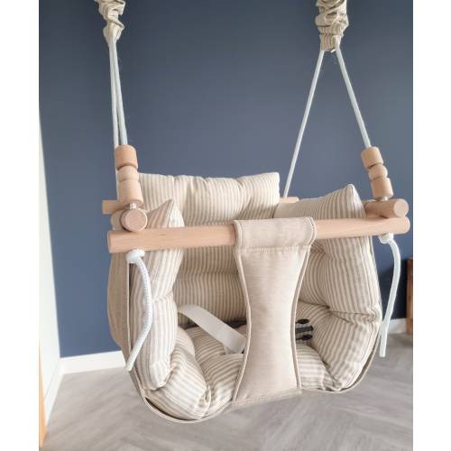 Baby Swing. Schaukel. Indoor Outdoor. Kinderschaukel. Balançoire, Fabric 2 in 1 Swing. Baby Gift. Baby Shower Gift, Handmade Linen Swing.