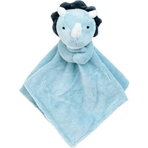 KIDS PREFERRED Carter's Dino Cuddle Plush Stuffed Animal Snuggler Lovey Security Blanket, Crib,Blue