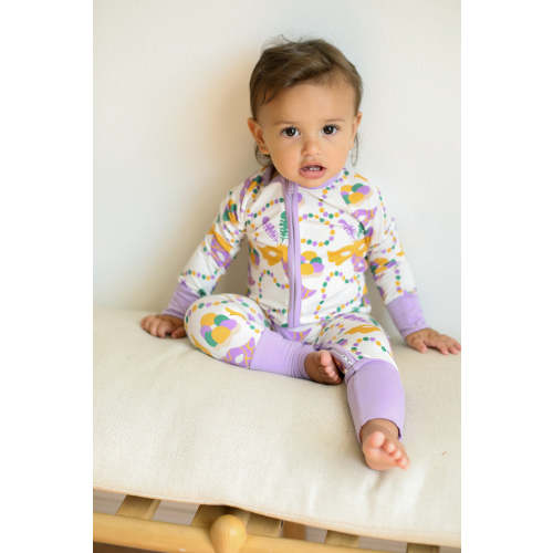 Mardi Gras Double Zipper Bamboo Sleeper