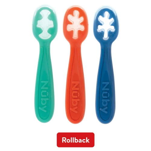 Nuby Baby's First Spoons Feeding Utensils for Babies, 3 Count