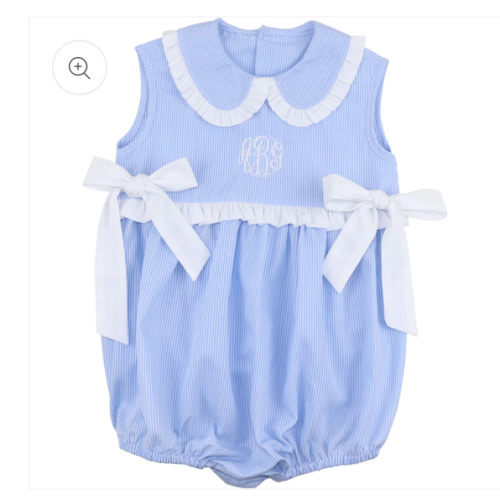 Blue And White Striped Bow Bubble – Cecil & Lou