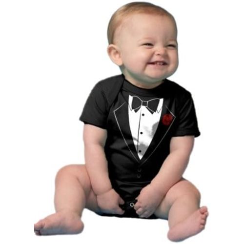 Ann Arbor T-shirt Co. Unisex Baby "Tuxedo Baby" Funny Infant Humor One Piece