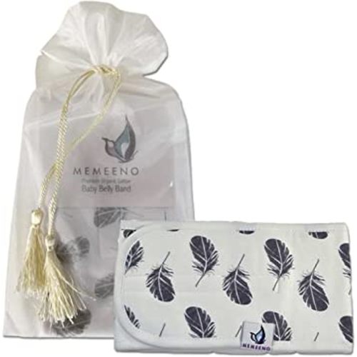 Organic Cotton Baby Belly Band, Wrap by MEMEENO (Plume)