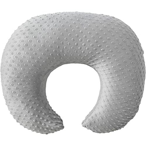 ESEN Plus Size Baby Nursing Pillow and Body Positioner for Breast Feeding and Bottle Feeding, Ultra Soft Baby Breastfeeding Pillows with Removable Nursing Pillow Cover for Mom and Baby (Gray)
