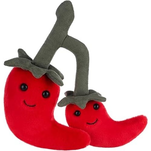 Apricot Lamb Passionate Chili Stuffed Animals for Kids, Soft Cute Plush Toys for Baby Girl and Boy, Fluffy Passionate Chili 7.5 Inches