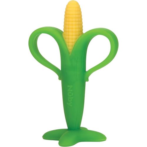 Nuby Soothing Corn Teether, Green, Green