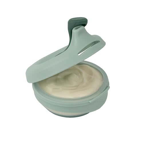 b.box Fill + Feed (Sage) | Reusable Baby Food Pouch | For Babies & Toddlers 4m+ | Silicone/Nylon Pouch, BPA-Free Lid | Dishwasher & Microwave Safe | 110mL (3.7oz, ½ Cup) Capacity