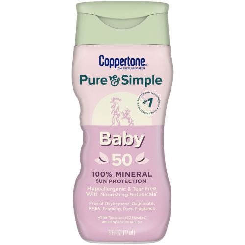 Coppertone Pure & Simple Baby Mineral Sunscreen - Spf 50 - 6 Fl Oz