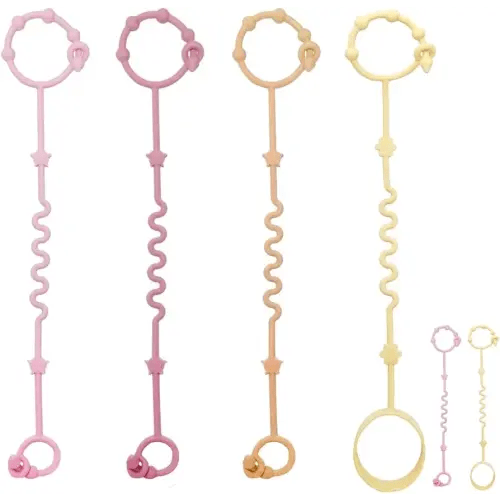 RTMOK Toy Straps for Baby,Silicone Setpacifier Clip,Applies to Car Seat Toy,Teether Toy,High Chair,Stroller Accessories,Baby Toy Clips,Cribs,Rocking Chair