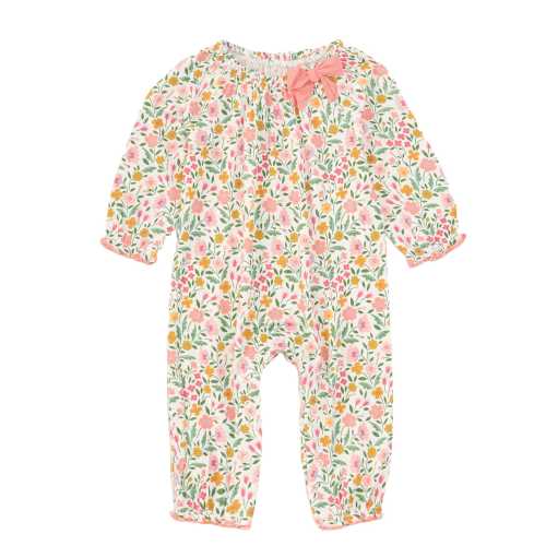 Mud Pie Baby Girls 3-12 Months Long Sleeve Ditsy Floral Printed Coverall