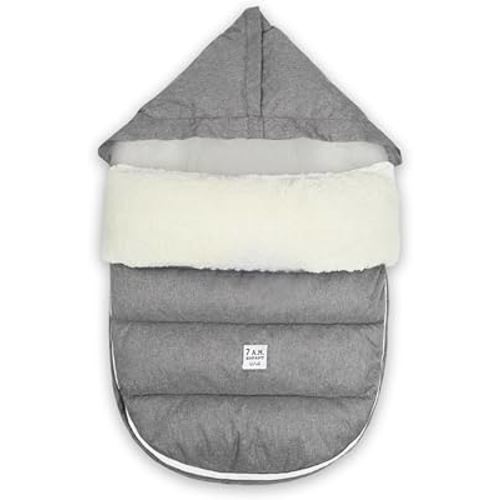 7AM Enfant Universal Stroller Footmuff - Water Repellent Winter Bunting Bag for Strollers & Car Seats, Soft Micro-Fleece & Plush Lined Stroller Footmuff for Baby Boy & Girl | LambPOD