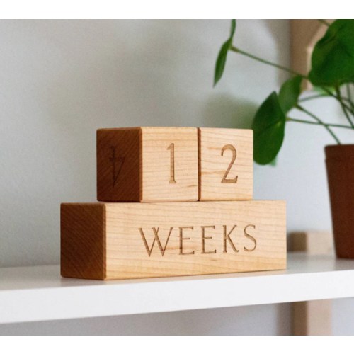 Wooden Milestone Blocks - Modern Maple Heirloom Block Set