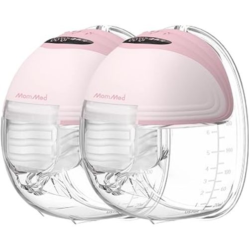 MomMed Wearable Breast Pump S21 - Leak-Proof Design, Hands-Free Double Portable Electric Breast Pump with 9 Levels - 24mm Shield