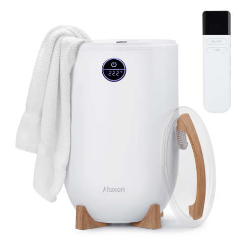 Ktaxon Towel Warmer Bucket Style, Large Towel Heater with Remote Control, Adjustable Timer, LED Display, Fragrance Holder, Child Safety Lock, Fits Up to Two Oversized Towels