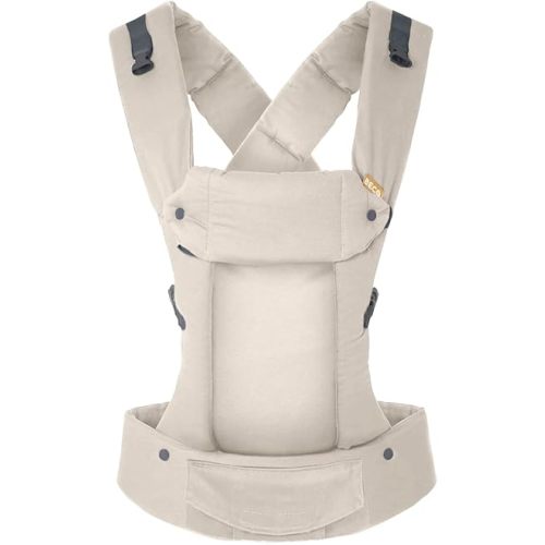 Beco Gemini Baby Carrier Newborn to Toddler - Front, Back and Hip Seat Carrier, Baby Carrier Backpack & Baby Front Carrier with Adjustable Seat, Ergonomic Baby Holder Carrier 7-35lbs (Ecru)