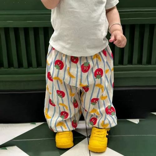 Baby Toddler Banana Strawberry Striped Pants