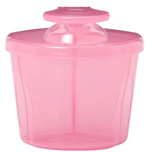 Dr. Brown's Baby Formula Dispenser with Snap-On Lid for On-the-Go Feedings,Milk Powder Dispenser for Traveling with Infant,Pink